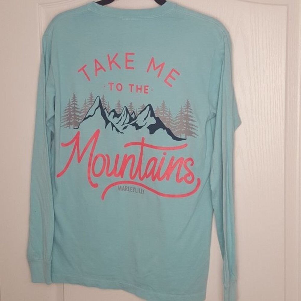 Comfort Colors Monogram Mountain Long Sleeve Tee